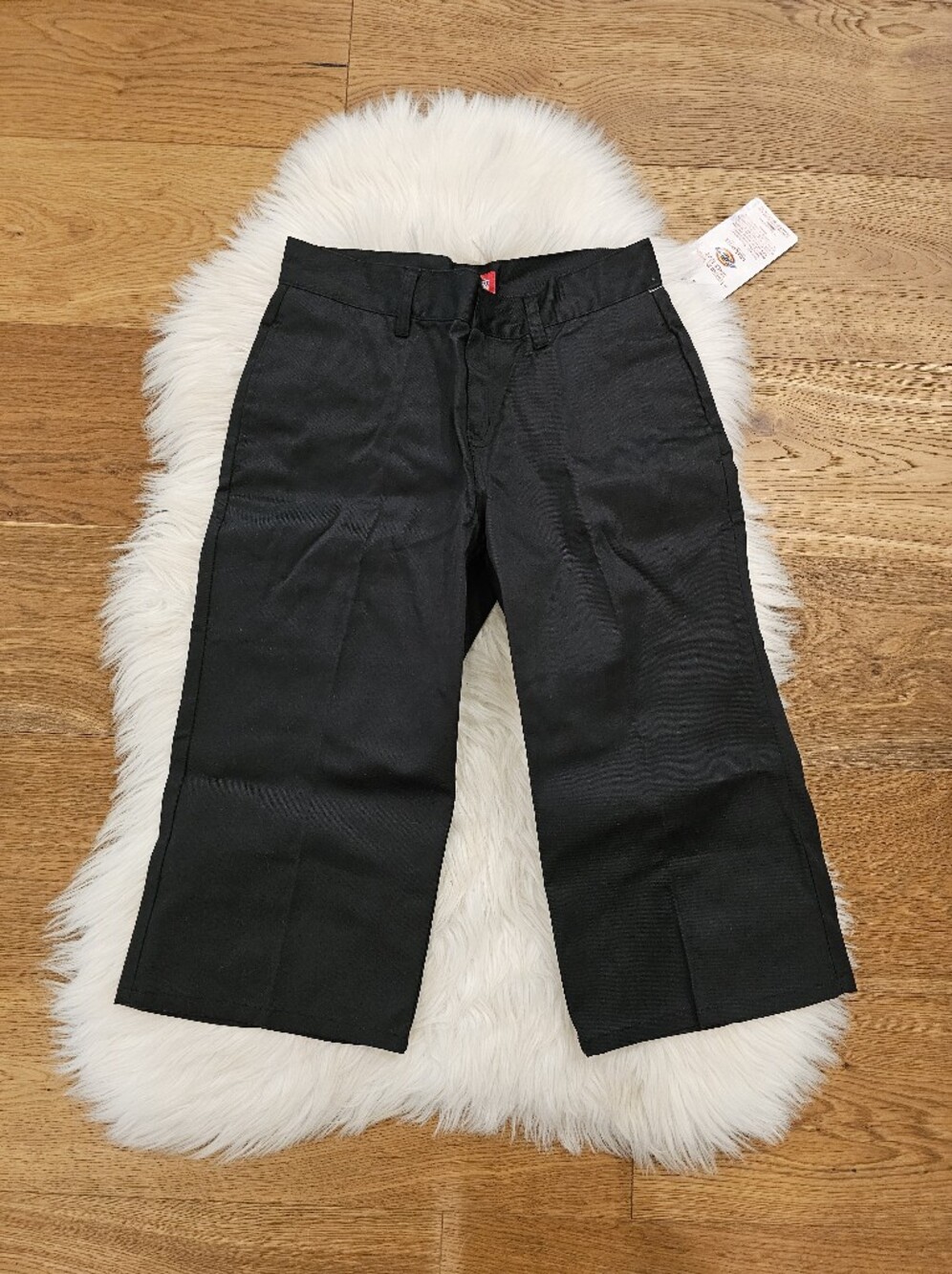 Vintage NWT Dickies Black Wide-Leg Low Rise Cropped Pants